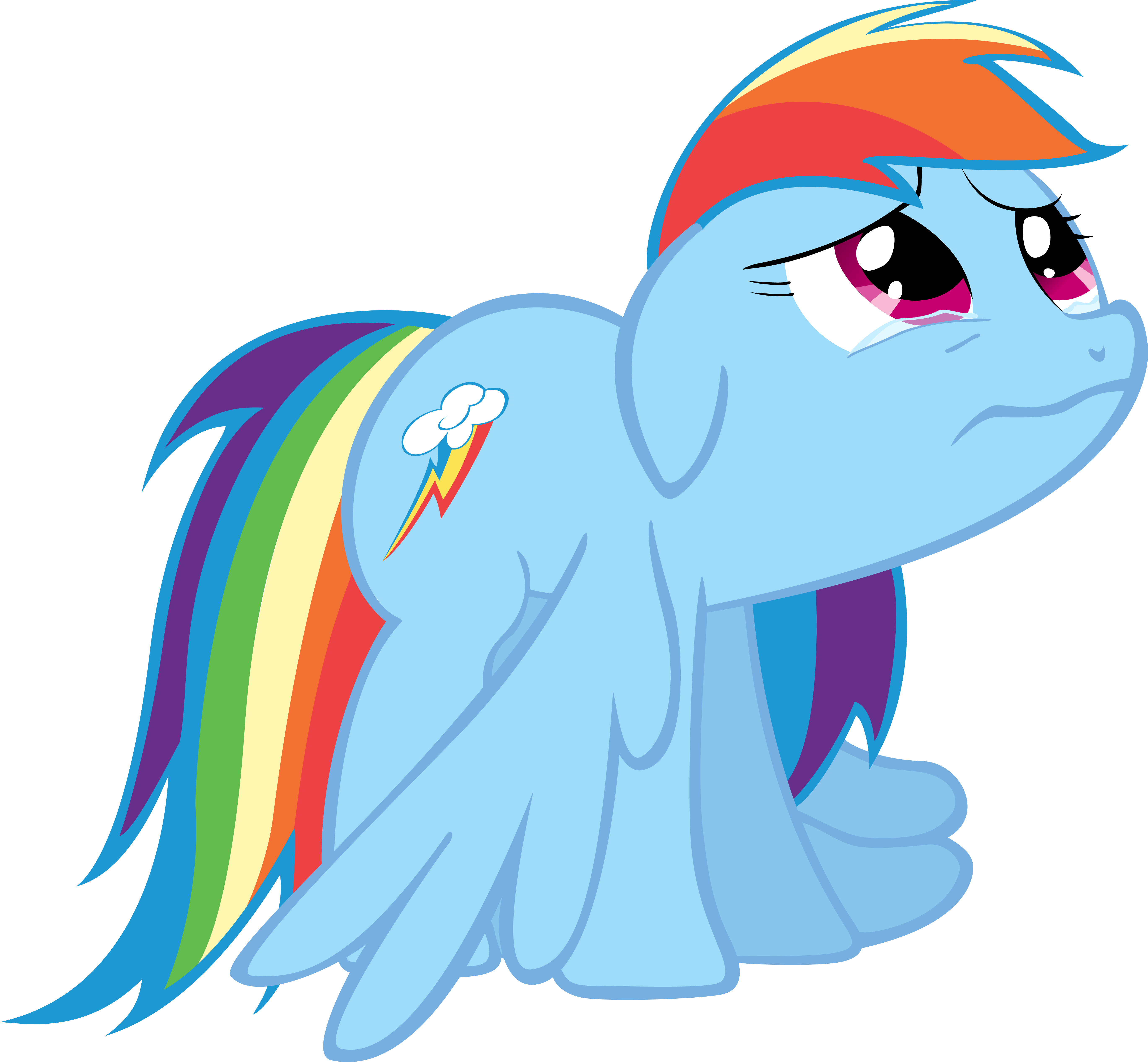Mlp Rainbow Dash Vector Sad Download - Rainbow Dash Cutie Mark (5473x5063)