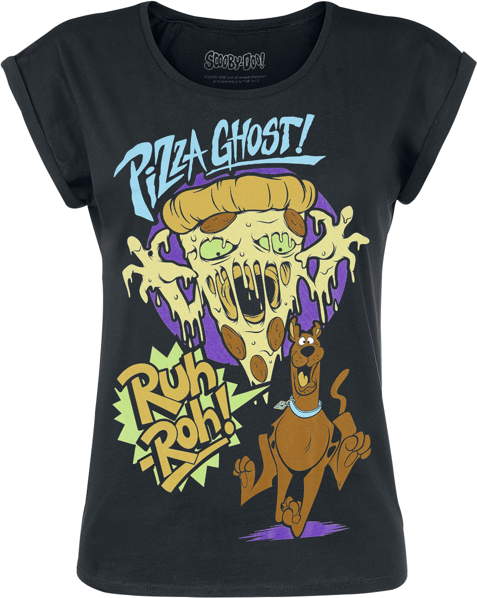 Null Pizza Ghost Black T-shirt 368573 Jvvmjza - Beziehungsstatus - Dameskjorte - Damer - Svart (962x1200)