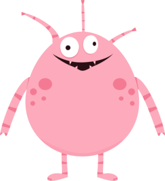 Cartoon Monster Cliparts Free Download Free - Pink Monster Clipart (333x365)
