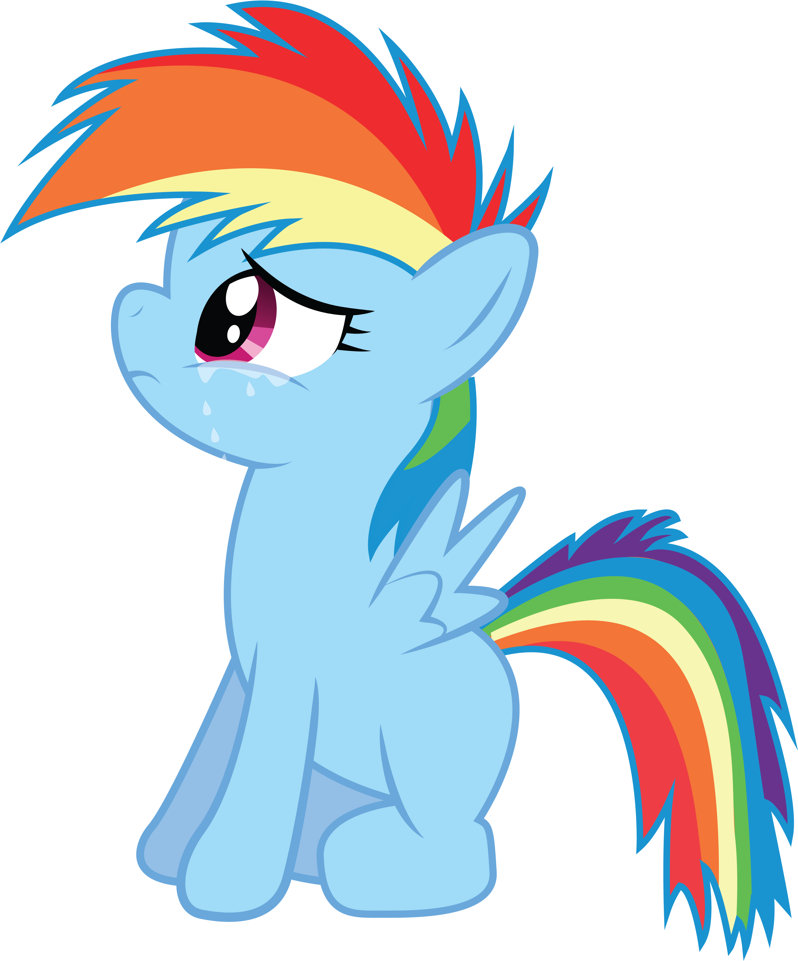 Rainbow Dash Filly Sleeping For Kids - Rainbow Dash Filly Crying (3165x3815)