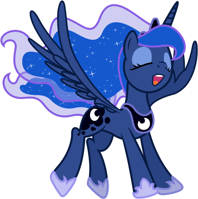 Sing Luna By Dewlshock - Mlp Luna Singing (1024x1024)