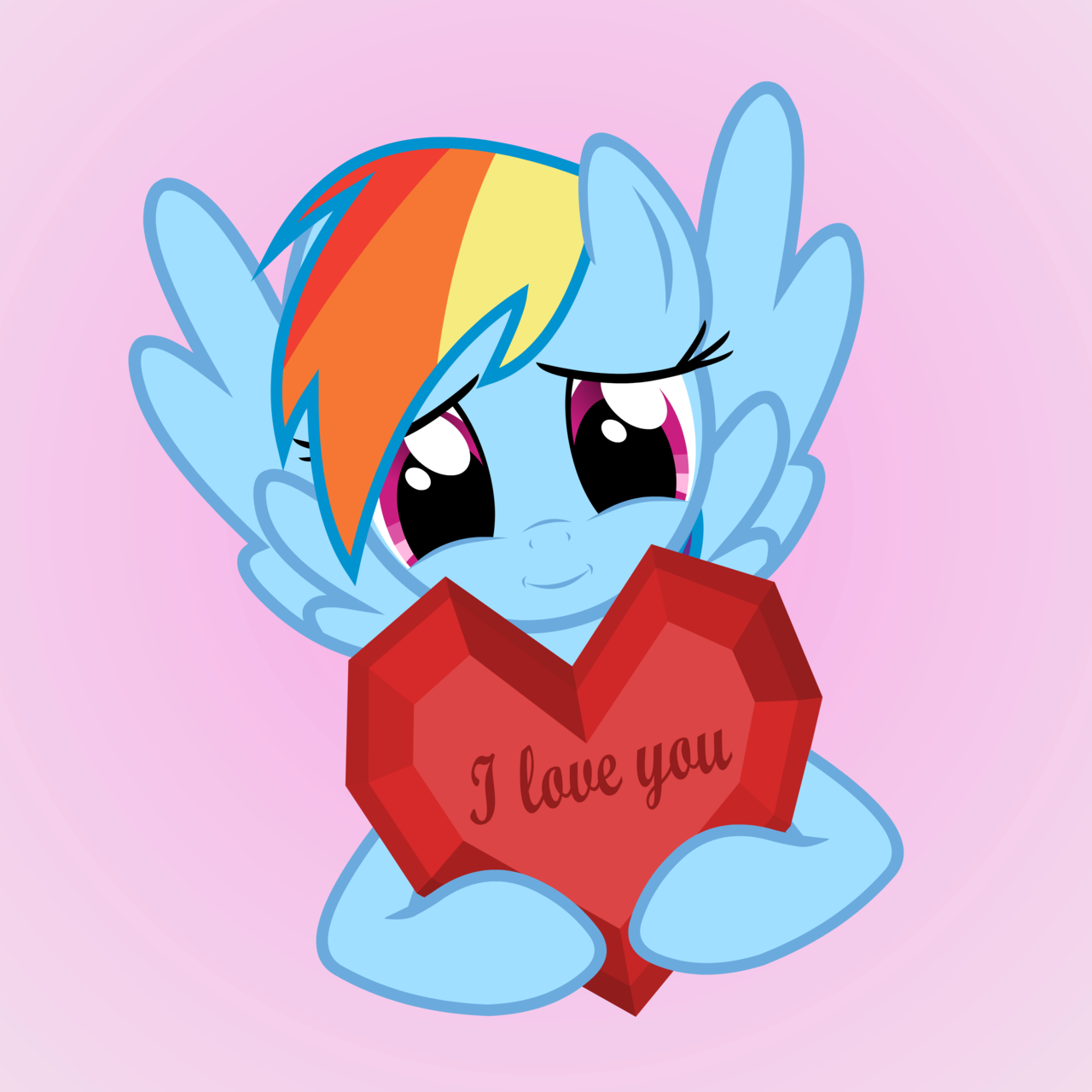 بهترین های پونی کوچولو - Mlp Rainbow Dash I Love You (1280x1280)