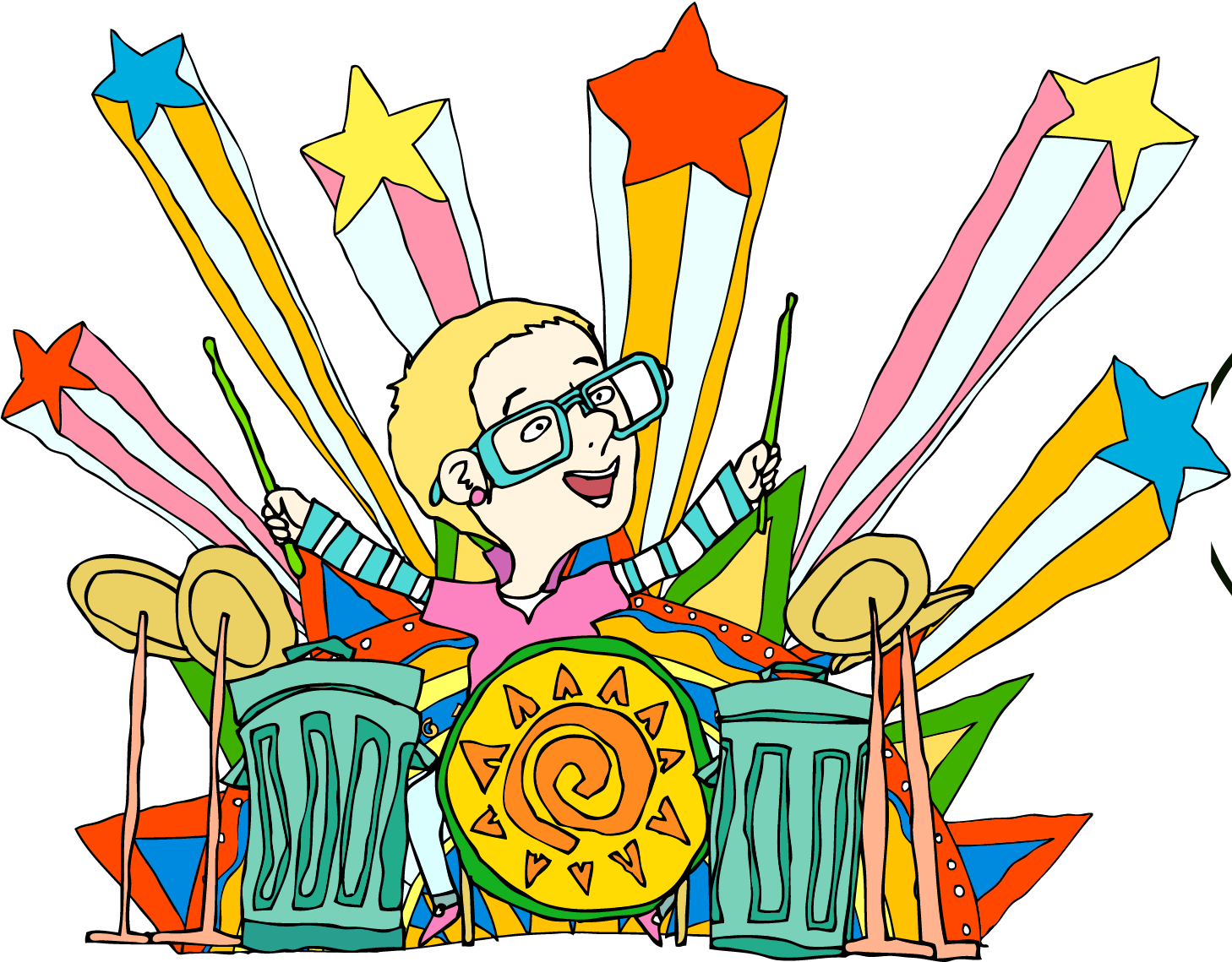 Drums Musical Instrument Jazz Drumming - Celebration Vector In Png (1500x1500)