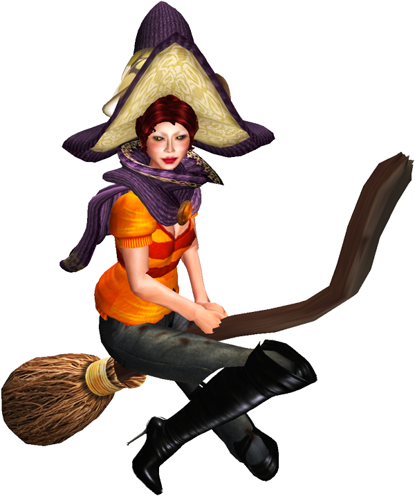 The Blushing Witch - Sims 4 Cc Witch Broom Pose (800x867)
