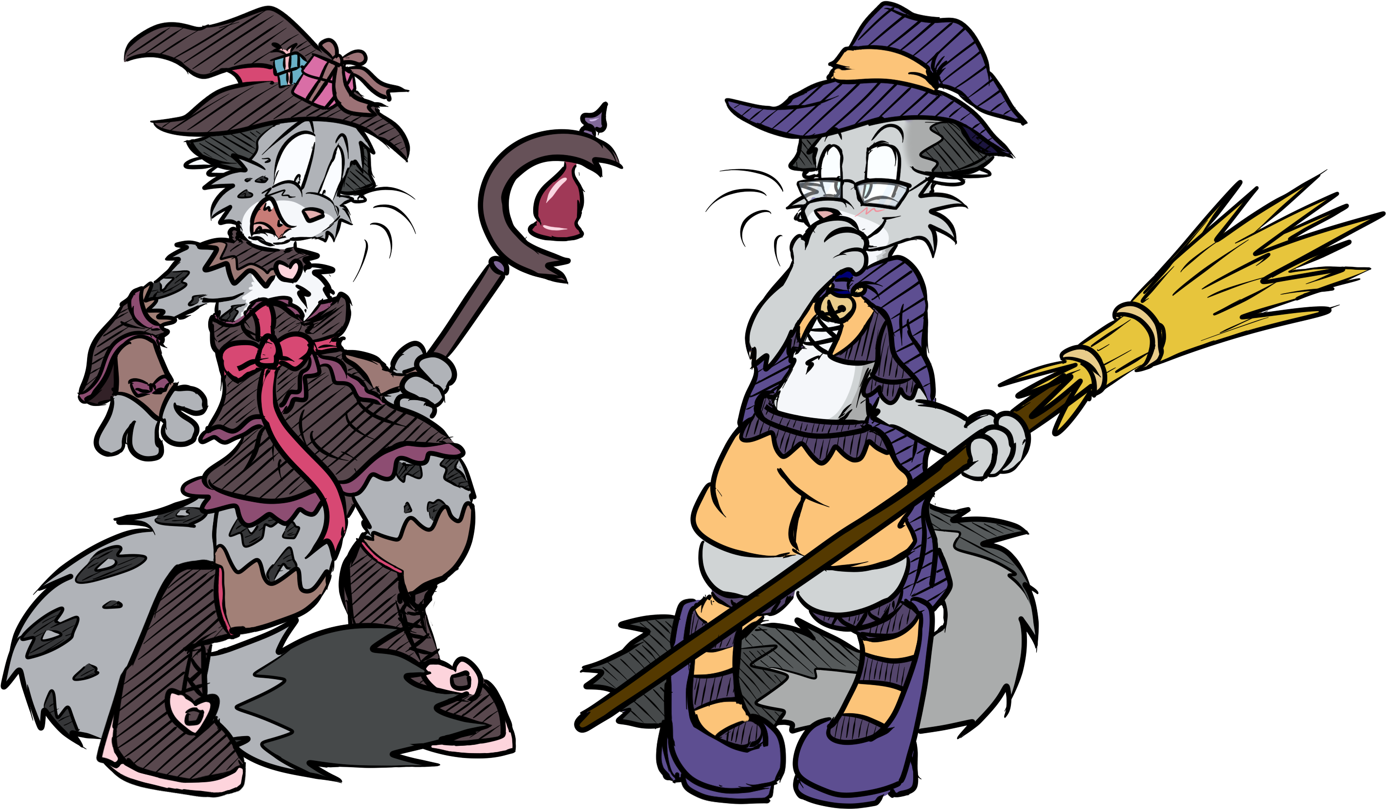 Halloween Witches By Virmir Amp Bluedragon62 Weasyl - Halloween (2934x1723)