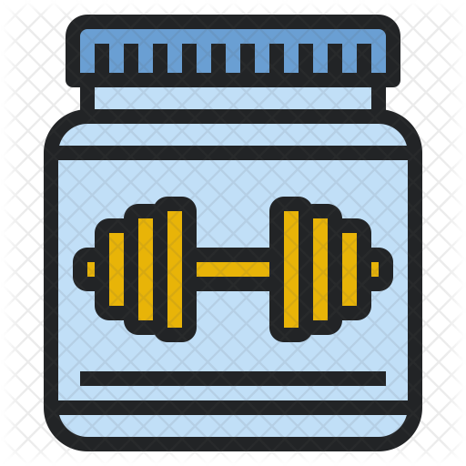 Protein Powder Icon - Supplements Icon Transparent Background (512x512)