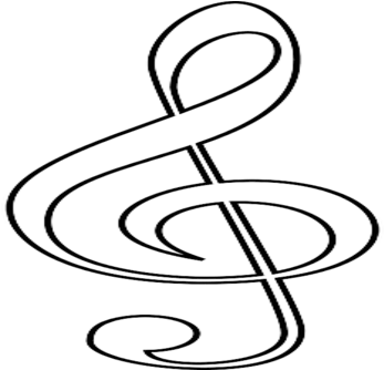 Music Treble Clef Staff Coloring Trend Medium Size - Drawing Of A Music Note (476x333)