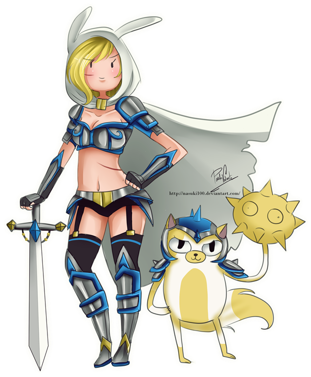 Fionna And Cake Warriors By Nasuki100 - Cartoon (626x800)
