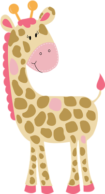 Baby Pink Giraffe Clipart - Pink Baby Giraffe Png (400x400)