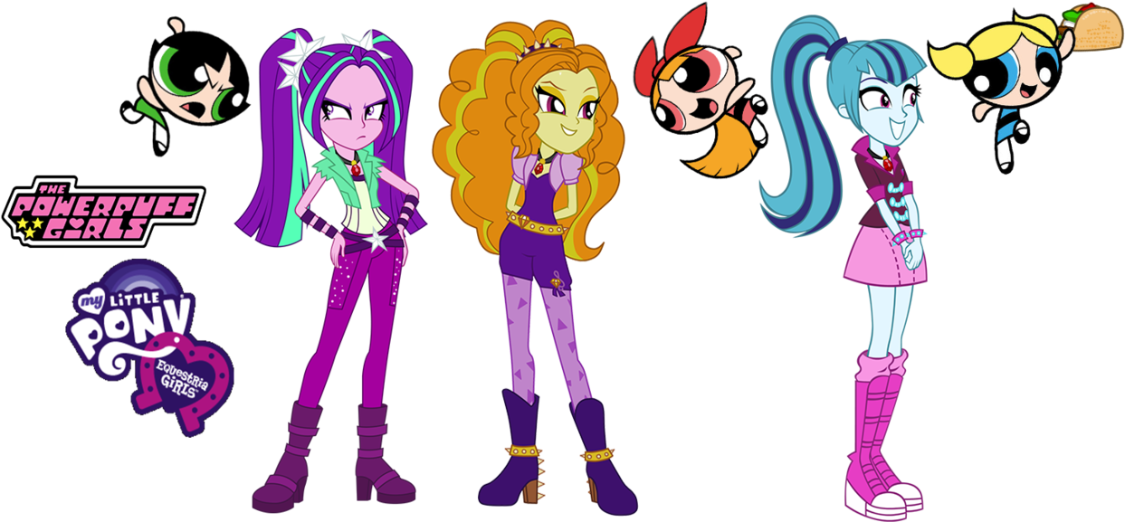 Adagio Dazzle, Aria Blaze, Artist - My Little Pony Pillowcases Custom 20"x30" Two Sides (1280x614)