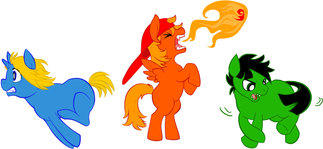 Rowdyruff Boys Ponifed By Demon-bird - The Rowdyruff Boys (1181x573)