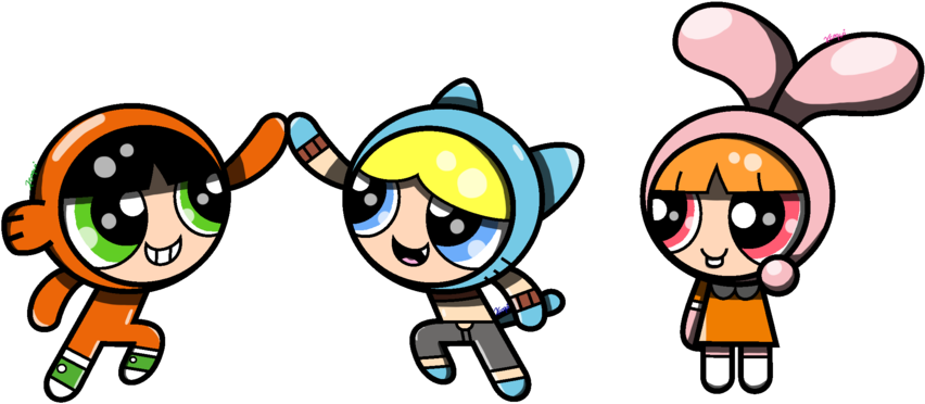 Ppg Cosplaying The Amazing World Of Gumball By Xcoqui - The Powerpuff Girls (900x409)