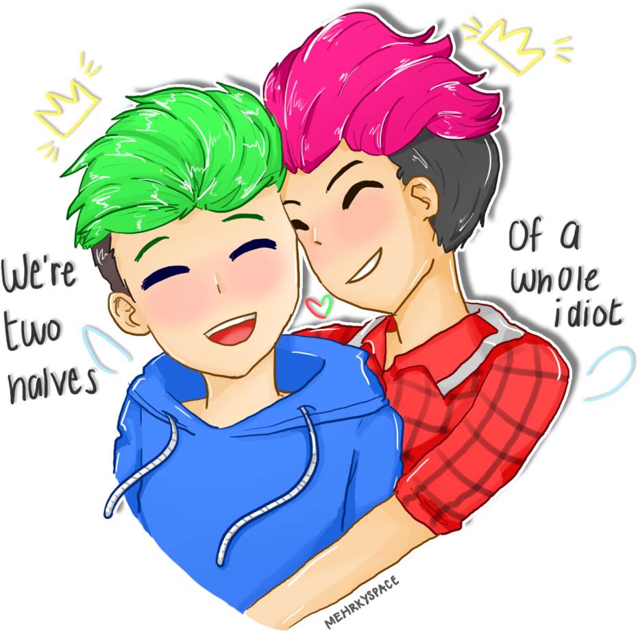 Pewdiecry Comics Download - We Are Two Halves Of A Whole Idiot (1024x1024)