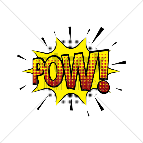 Comic Effect Pow Clipart - Vector Marketing (600x600)