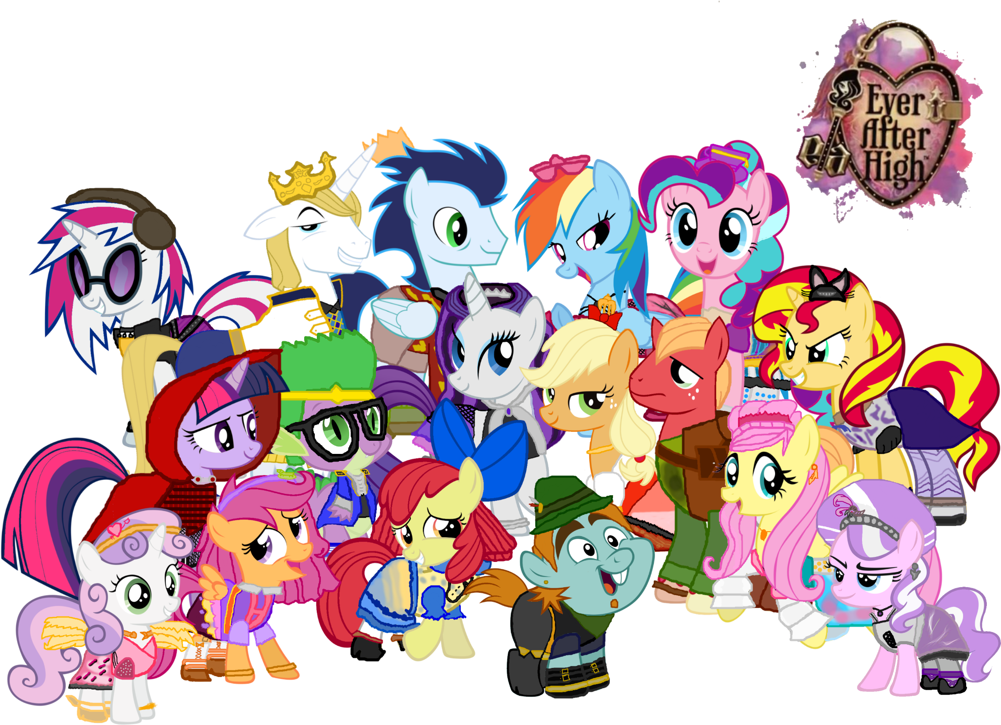 My Little Pony/ever After High Cosplay Group Photo - Ever After High As My Little Pony (2000x1500)
