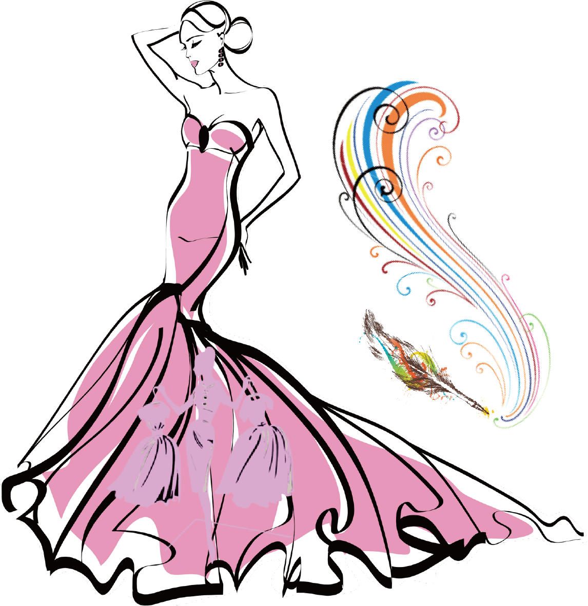 12 Animated Video Maker - Fashion Illüstrasyon (1211x1181)