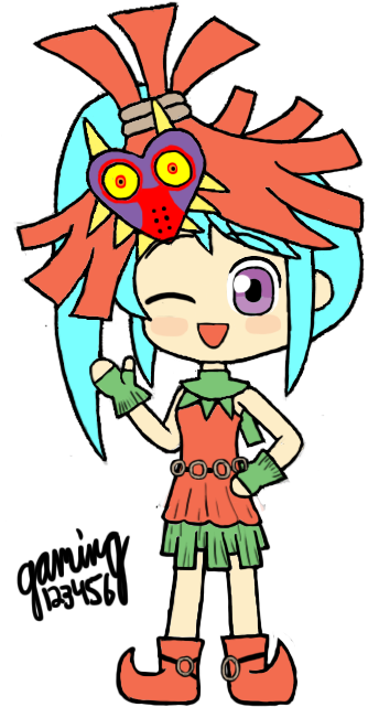 Lana *skull Kid/majora's Mask* By Gaming123456 - Cartoon (378x682)