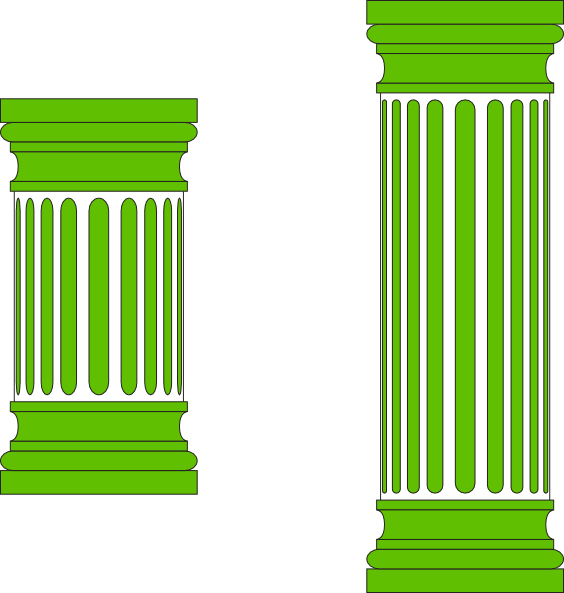 Green Pillar Clip Art (564x593)