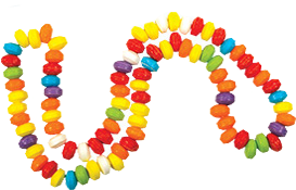 Rainbow Color Candy Necklaces For Fresh Candy And Great - Illustration (500x500)