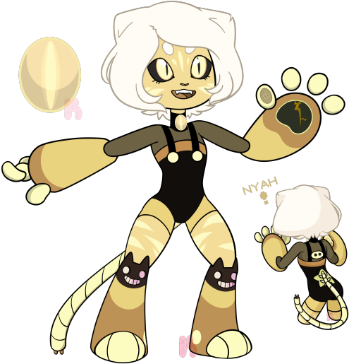 I Use Canon Characters Because It's Fun And I - Steven Universe Cat Gem Oc (500x541)