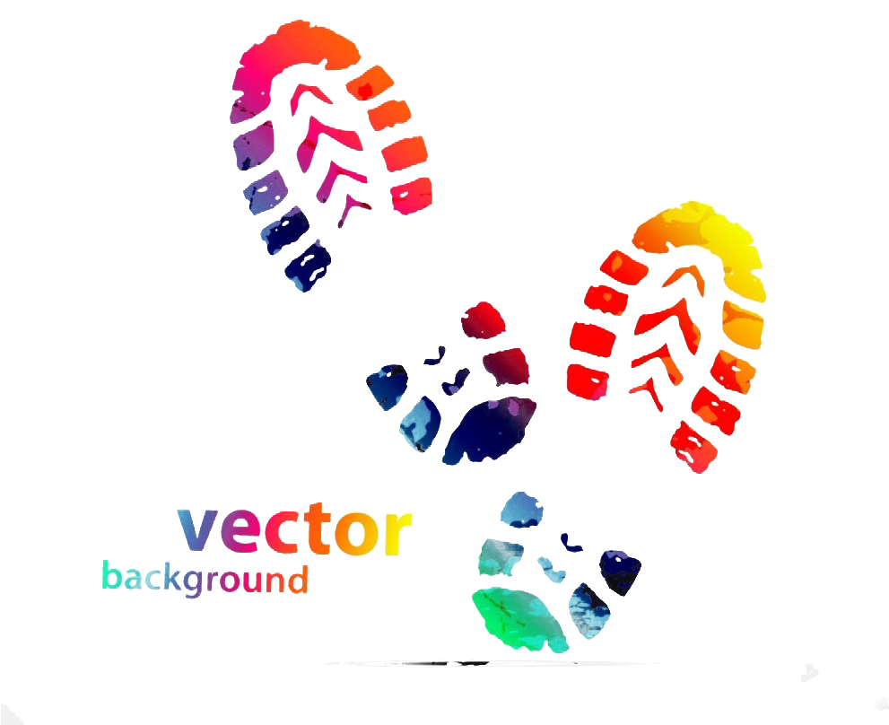 Shoe Sneakers Converse Footprint Printing - Vector Foot Prints (1024x857)