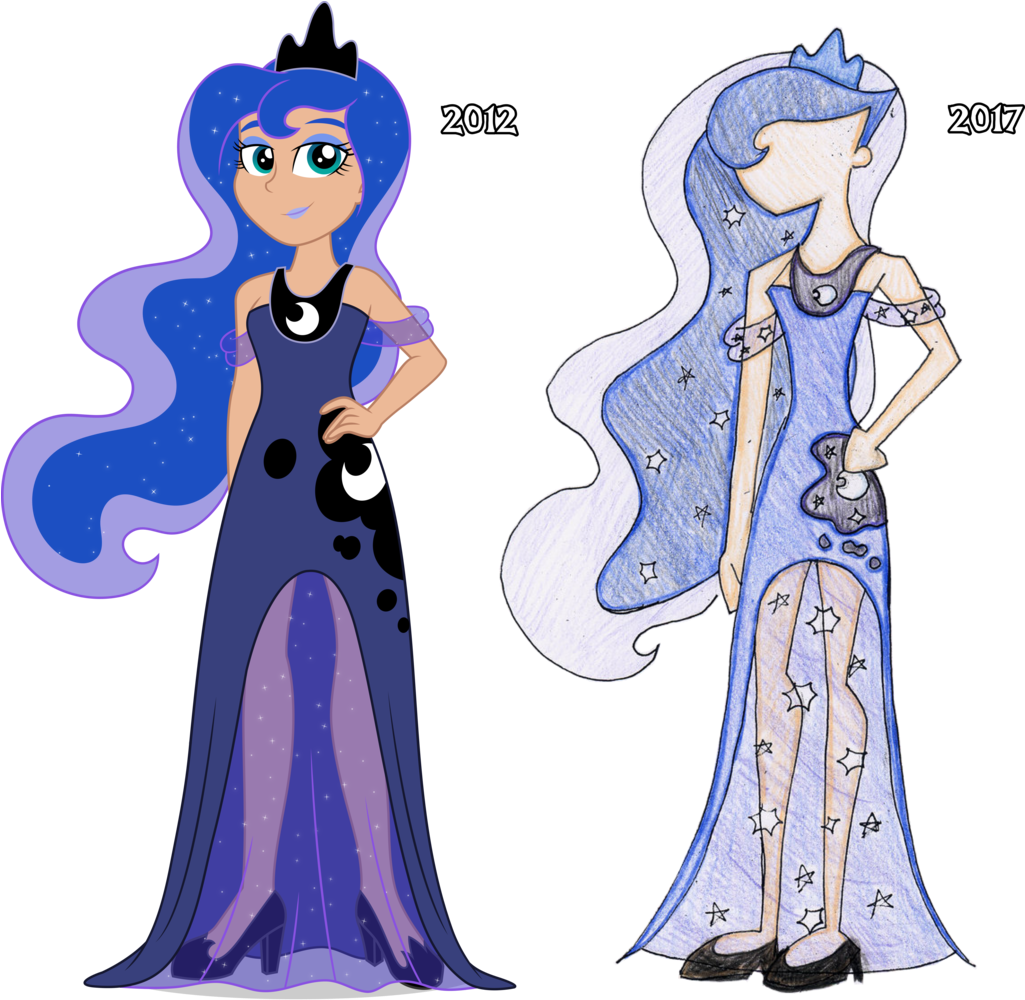 Human Luna Fashion Vector By Icantunloveyou Human Luna - My Little Pony: Friendship Is Magic (1024x1008)