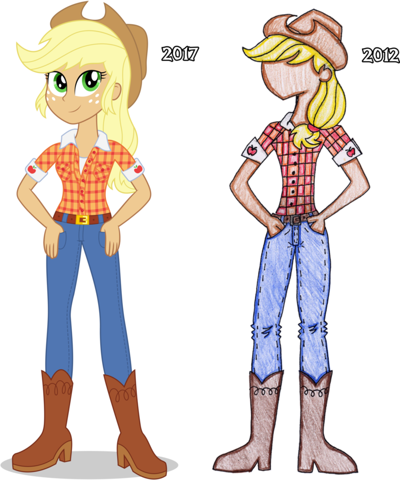 Human Applejack Fashion Vector By Icantunloveyou - Comics (812x985)