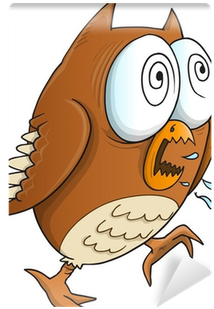 Insane Crazy Owl Vector Illustration Art Wall Mural - Illustration (400x400)