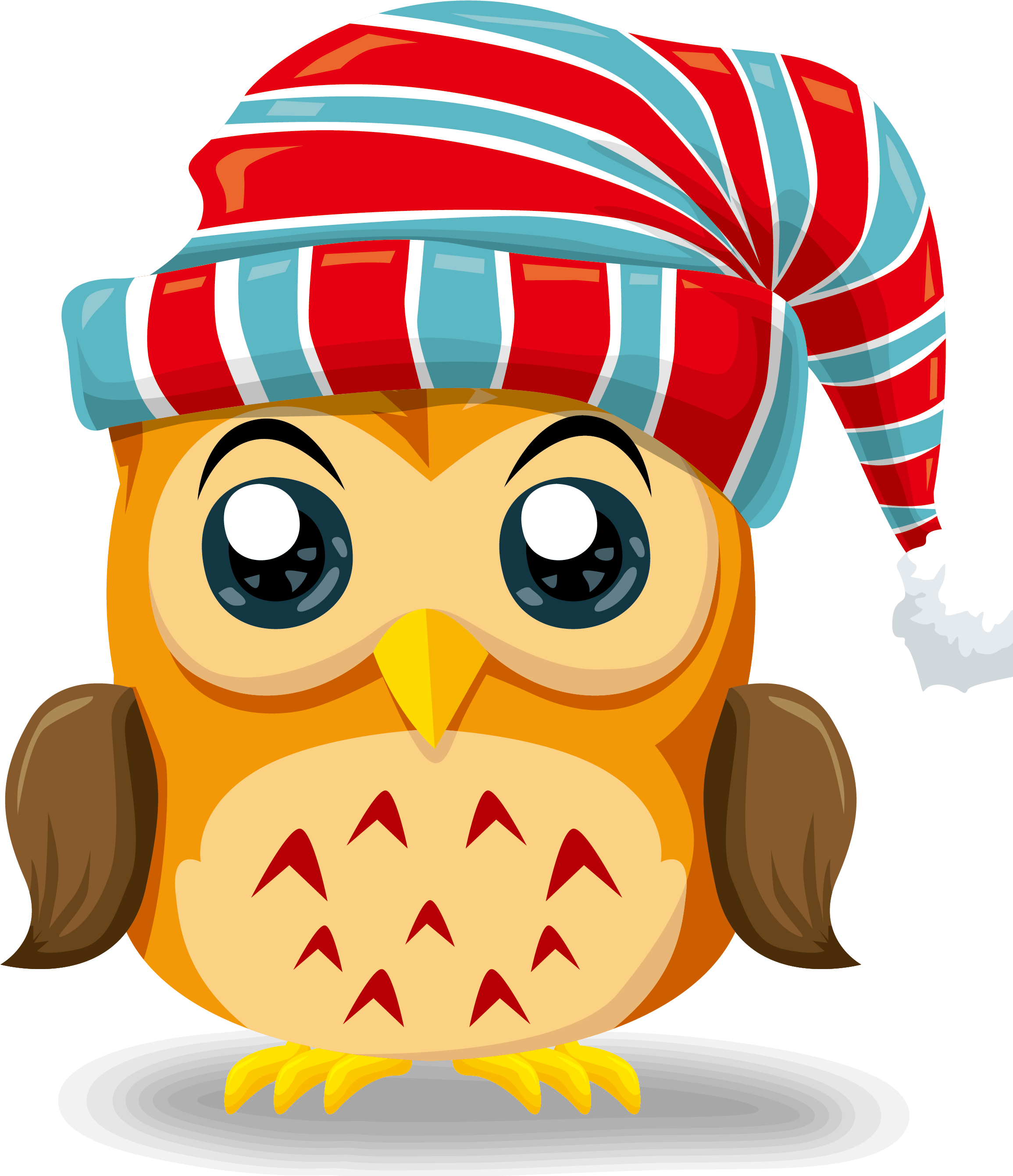 Owl Paper Santa Claus Christmas - Owl Paper Santa Claus Christmas (2702x2702)