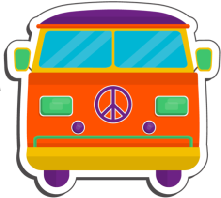 Vintage Hippie Stickers For Message Messages Sticker-9 - Vintage Hippie Stickers For Message Messages Sticker-9 (512x512)