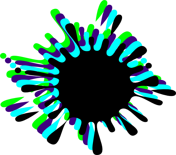 Ink Splash With Drops Brown Clip At Clker Vector Ink - Clip Art (600x528)