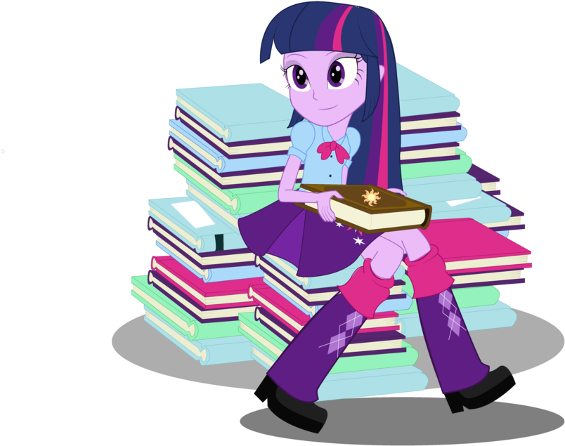 Eninejcompany, Book, Clothes, Equestria Girls, Leg - Illustration (1280x851)