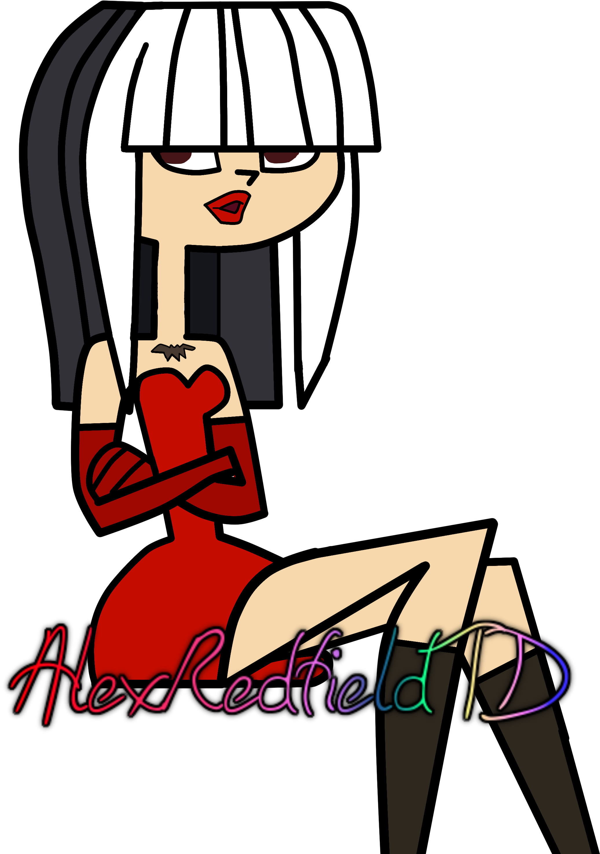 Alexredfieldtd Crimson By Alexredfieldtd - Ridonculous Race Goth Girl (3000x3057)