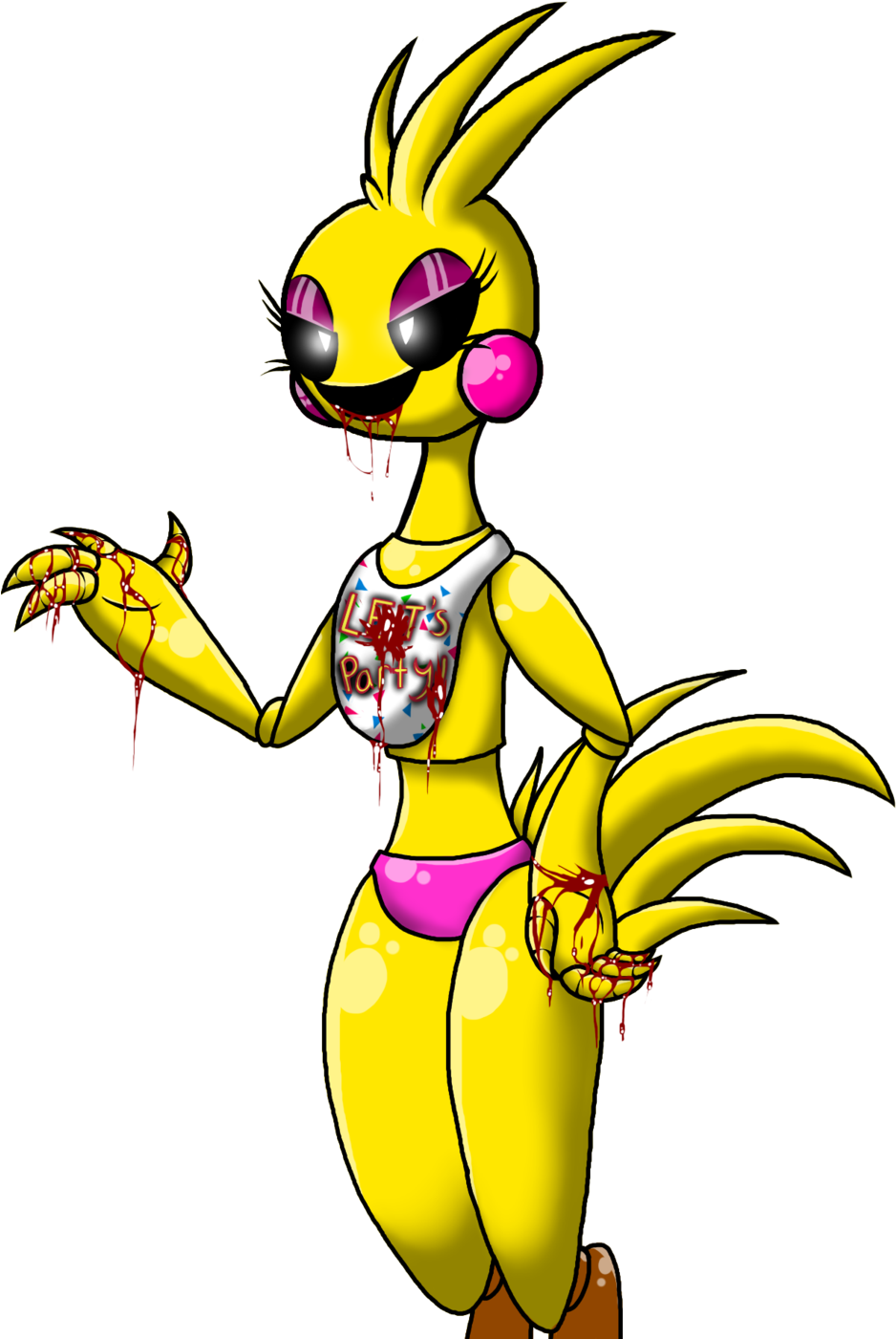 Toy Chica w/o Beak By Ask Nightmare Edgur - Drawing.