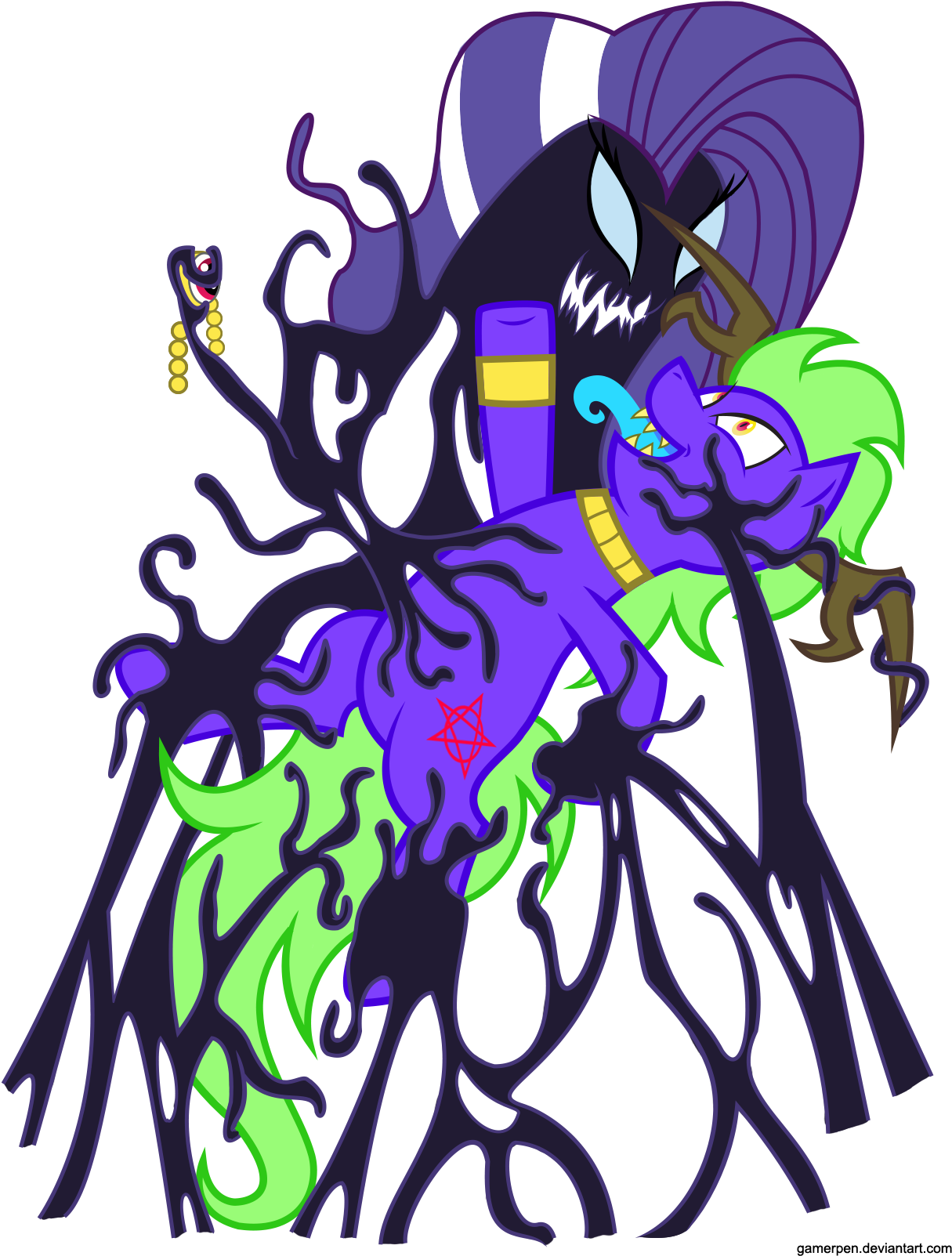 Nightmare Rarity The Symbiote By Gamerpen Nightmare - Symbiote My Little Pony (1228x1610)