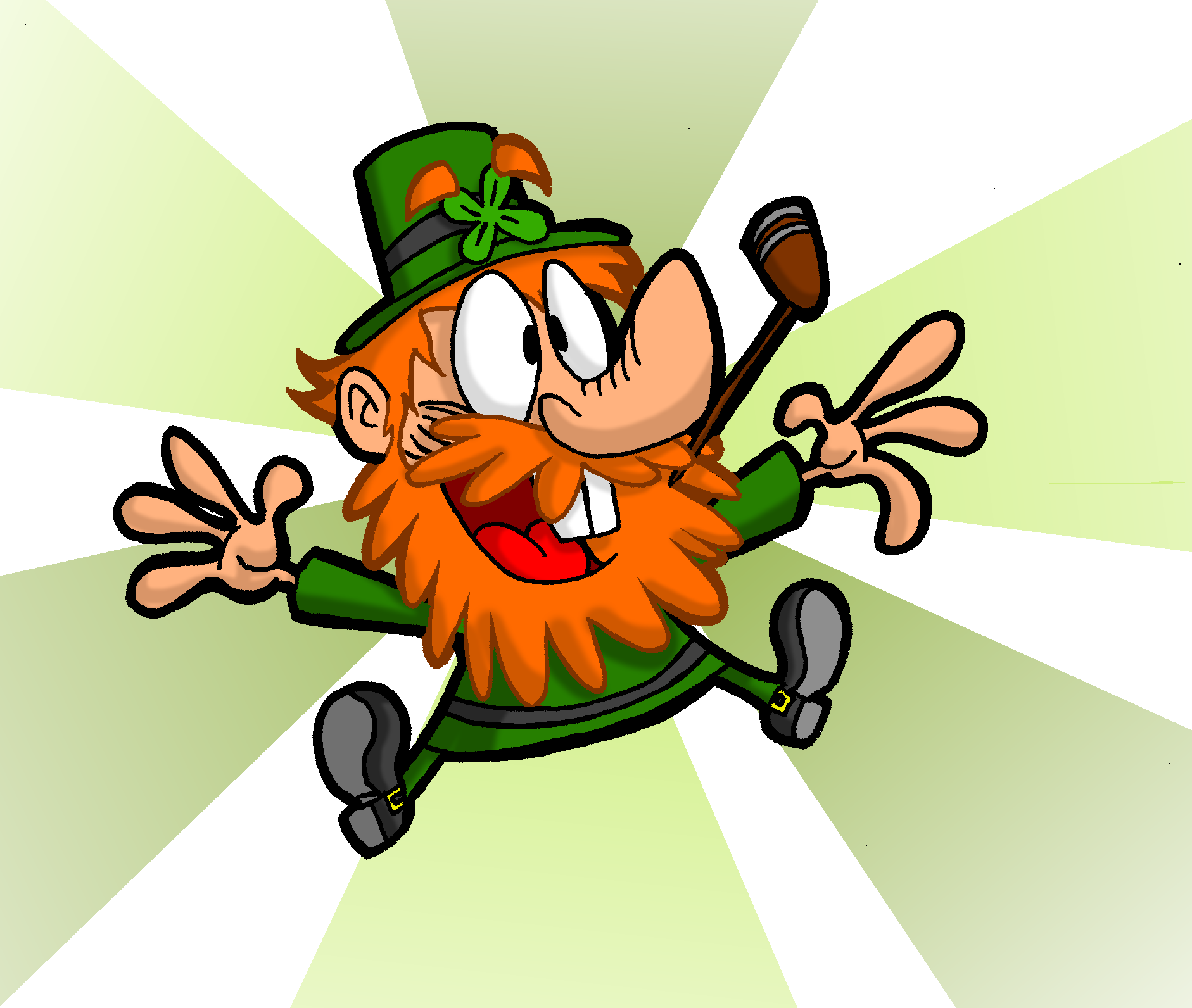 It's That Leprechaun Again By Lotusbandicoot On Clipart - Leprechaun Cartoon Png (1882x1592)