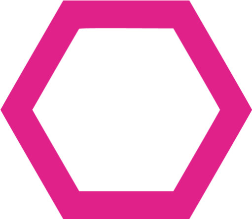 Hexagon Clipart Outline - Parallel (512x512)