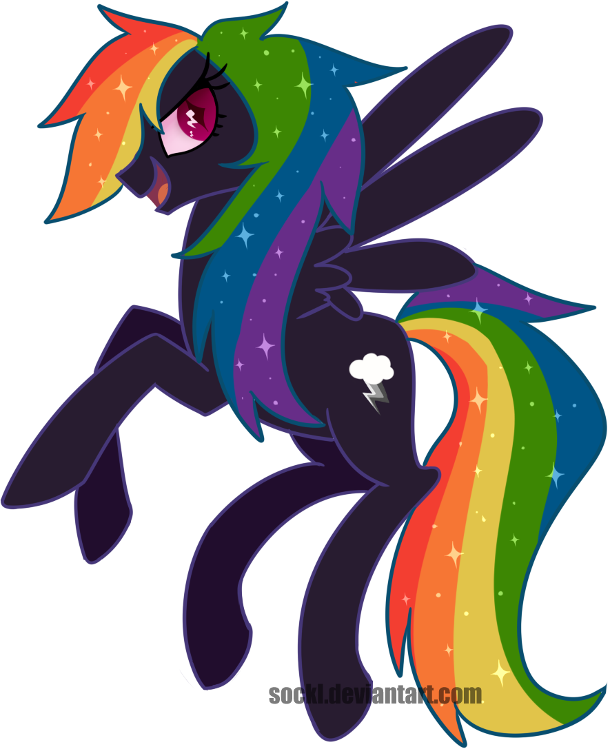 Sockl, Corrupted, Idw, Nightmare , Nightmare Rainbow - My Little Pony Nightmare Rainbow Dash (885x1087)