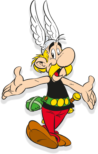 Astérix - - Five Finger Cartoon Characters (405x635)