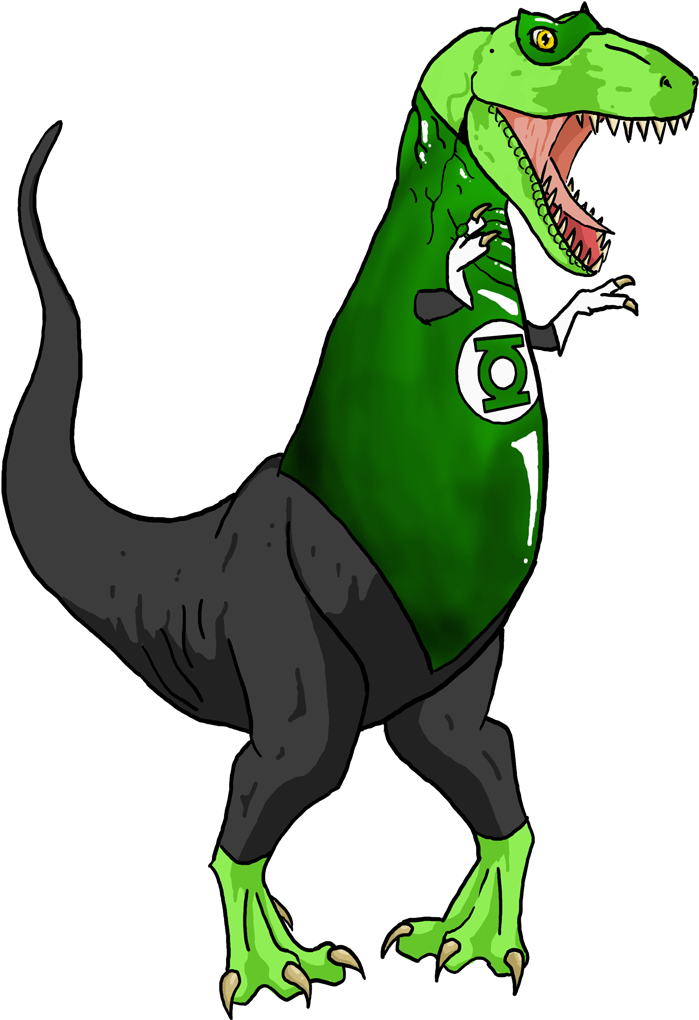 A T-rex Green Lantern - T Rex Lantern (855x1200)