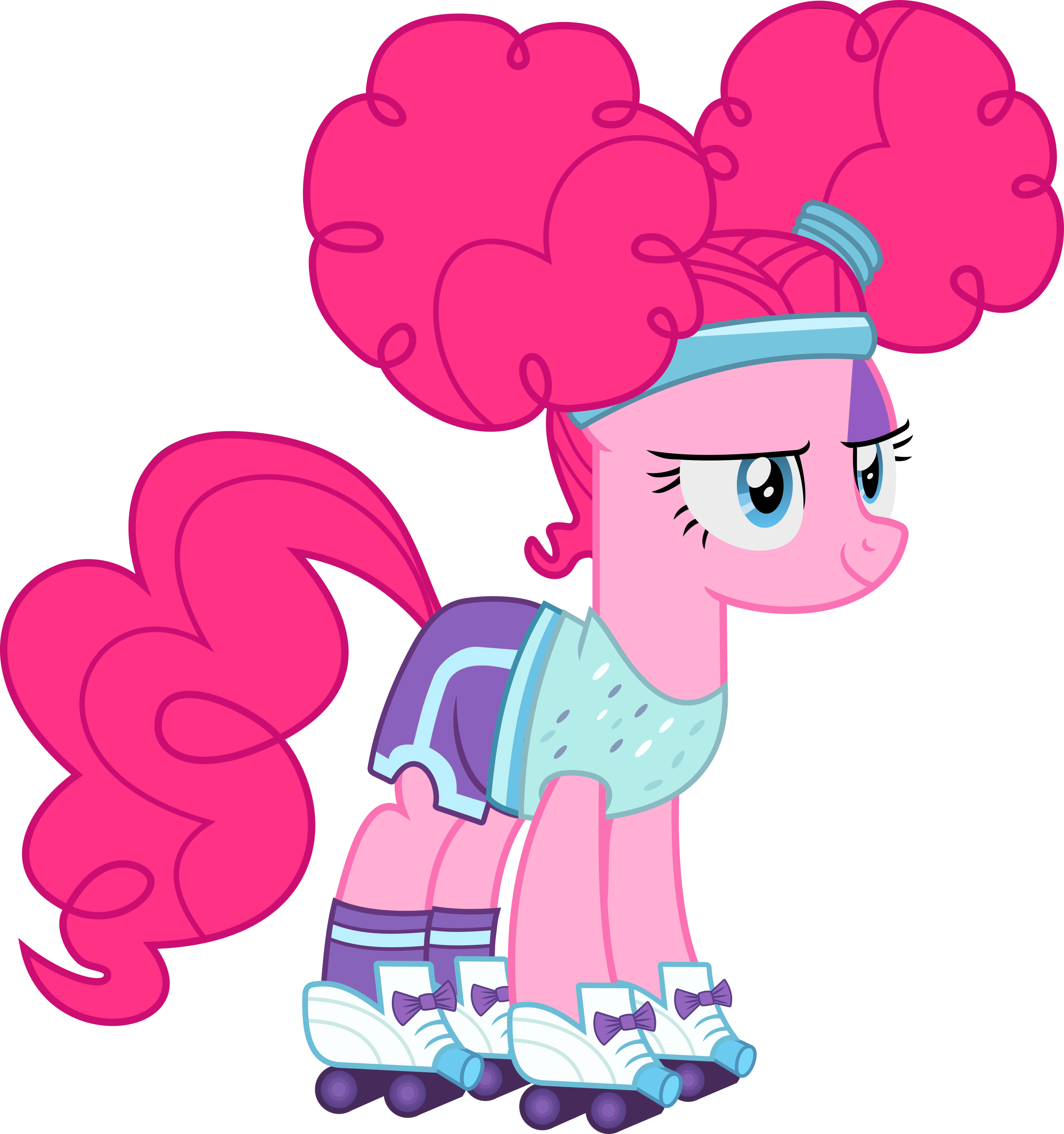 Alternate Hairstyle, Artist - Pinkie Pie Roller Skates (2566x2733)