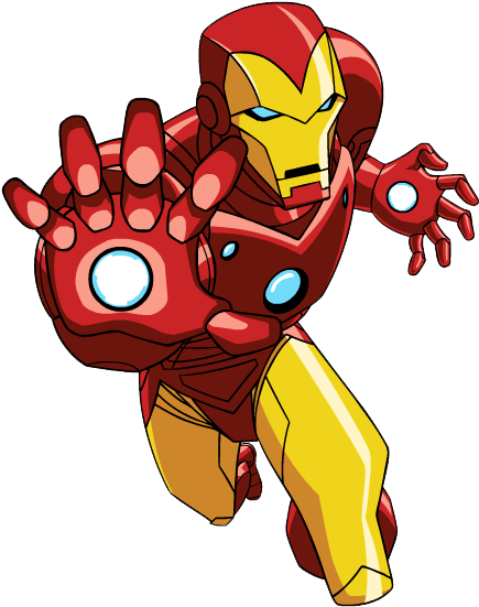 Iron Man Vector Edition By Mathieu Hervouët - Avengers: Earth's Mightiest Heroes!: Iron Man (455x560)