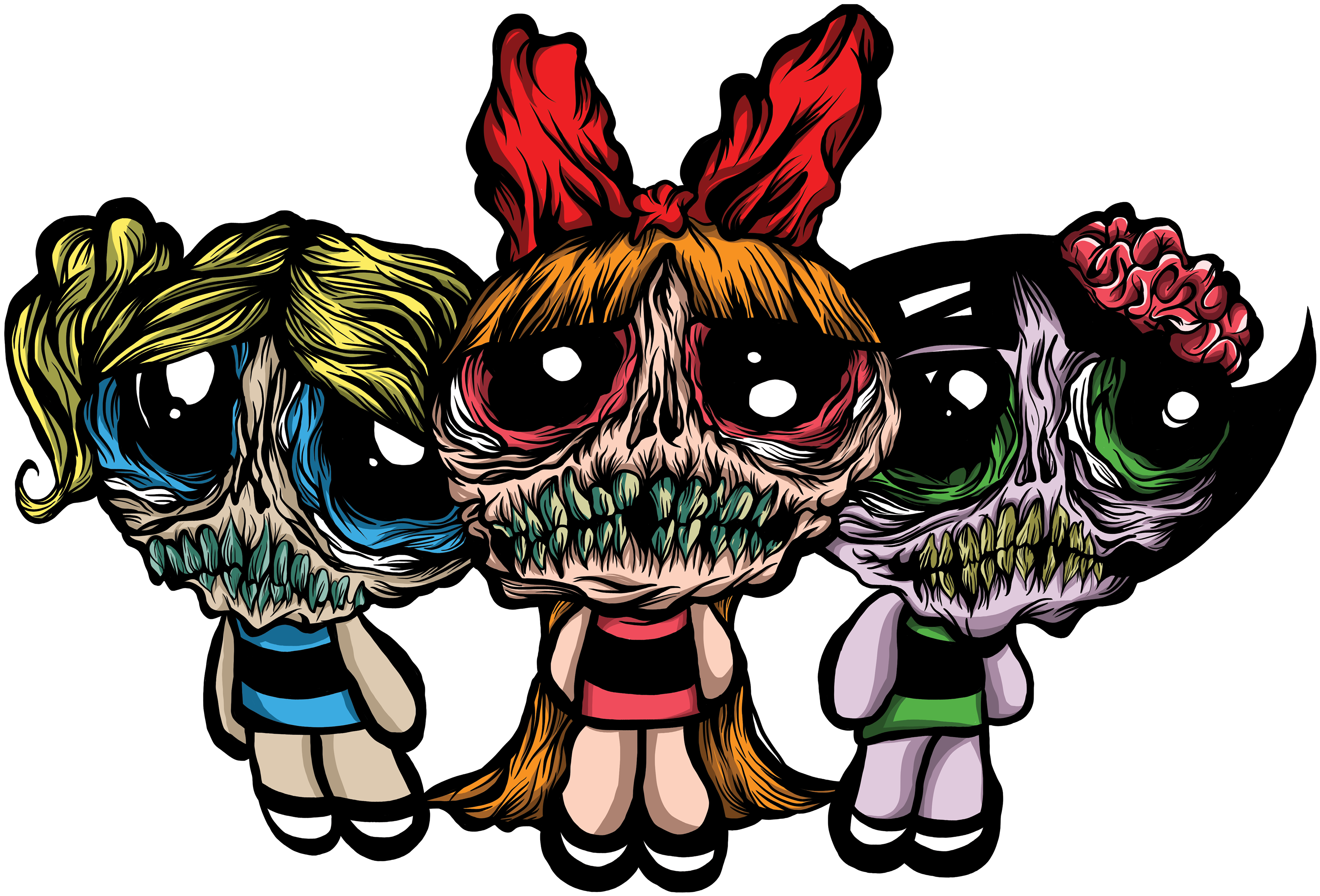 Nightmare Puff Zombies Is A Parody Project - Zombie Powerpuff Girls (3840x2560)