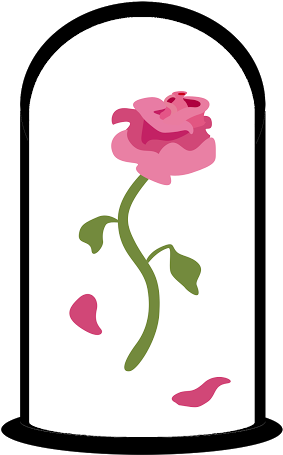 Rose Clipart Beauty And The Beast - Illustration (512x638)