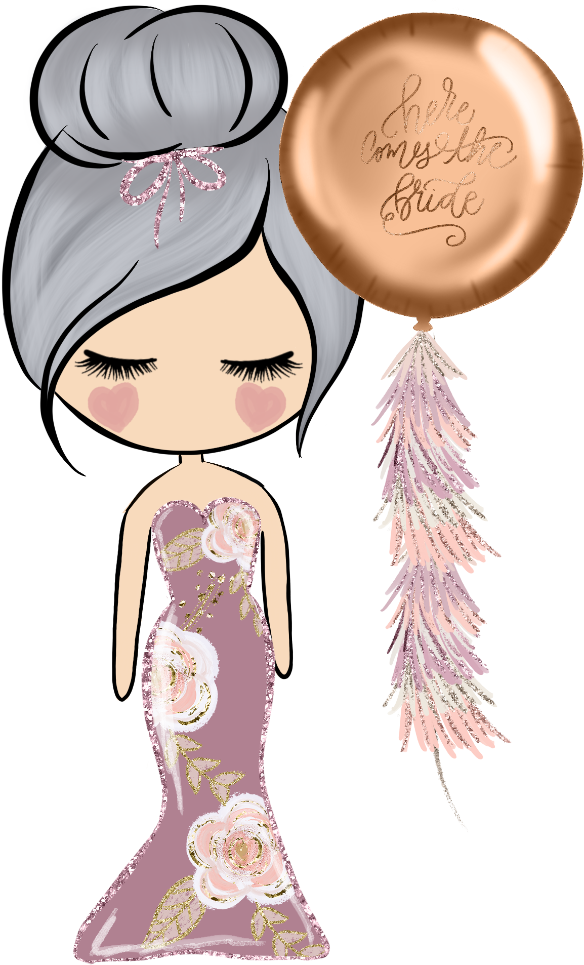 Pretty Dolls - Bridesmaid - Illustration (1154x1906)