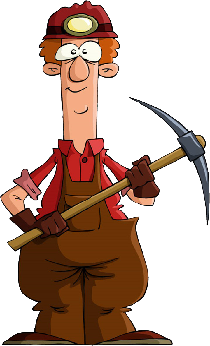 Mining animation. Шахтер на белом фоне. Шахтер мультяшка. Кирка и лопата Шахтера. Рудокоп мультяшная.