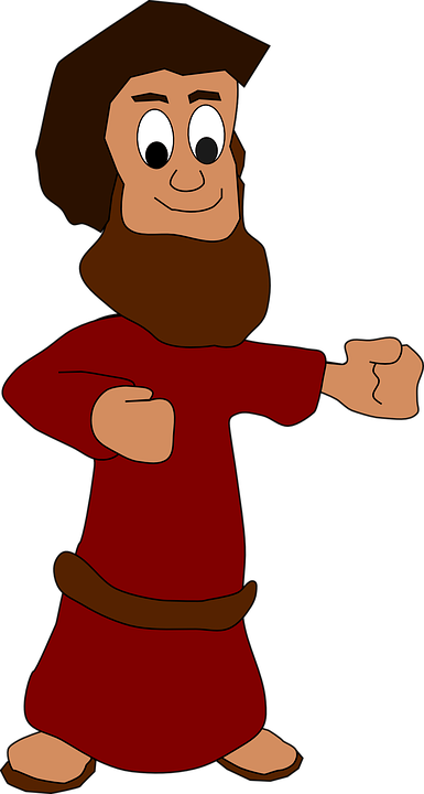Bible Clip Art 13, - Desenho De Homem Da Biblia (385x720)