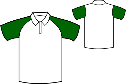 Image - Polo Shirt White And Green (500x340)