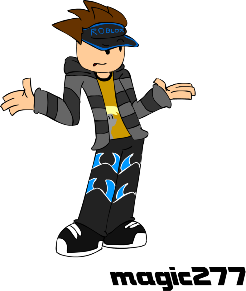 Magic277 Shrug By Magic277 - Roblox Cartoon Drawing (852x937)