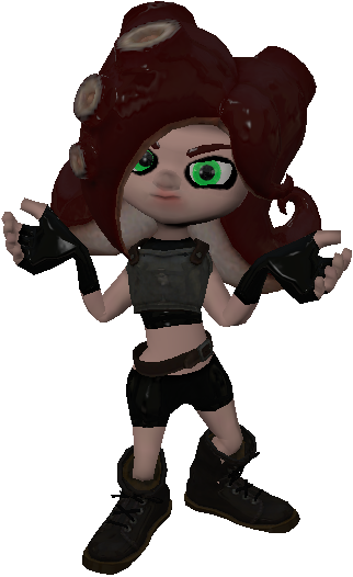 Octoling Shrug By Thebestmltbm - Octoling Transparent (322x526)